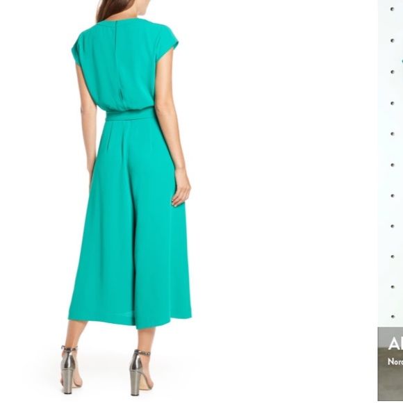Eliza J Faux Wrap Crop Jumpsuit Nordstrom - Picture 2 of 8